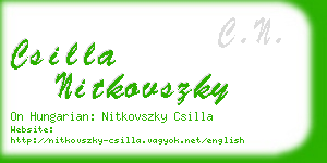 csilla nitkovszky business card